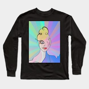 Pop Art - Colorful Woman Portrait Long Sleeve T-Shirt